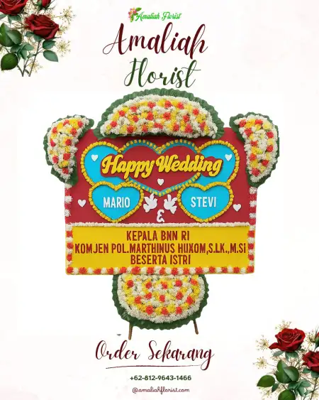 Papan Bunga Pernikahan Belakang Pondok